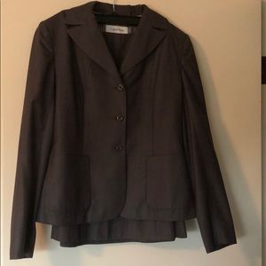 Calvin Klein gray skirt suit size 4
